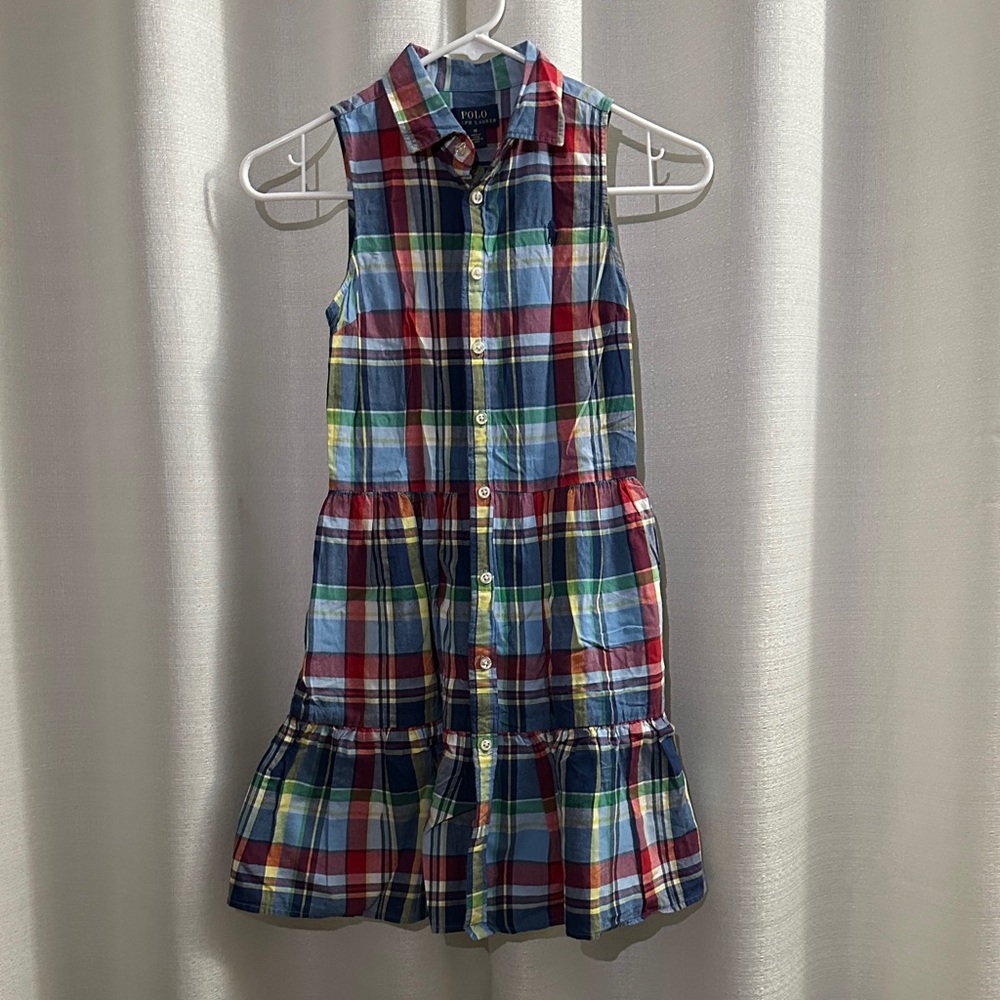 Polo by Ralph Lauren Colorful Plaid Sleeveless Dress
